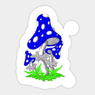 Blue Toadstool Sticker